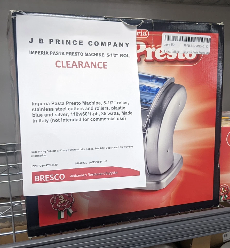 JB Prince P360 Imperia Pasta Presto Machine, 5-1/2" Roller - Image 3 of 4