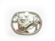 Georg Jensen Kneeling Doe Design by Arno Malinowski in Sterling Silver #256