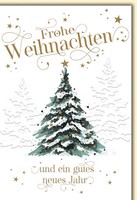 Weihnachten Tannen Im Schnee GlüCkwunschkarte Mit Umschlag