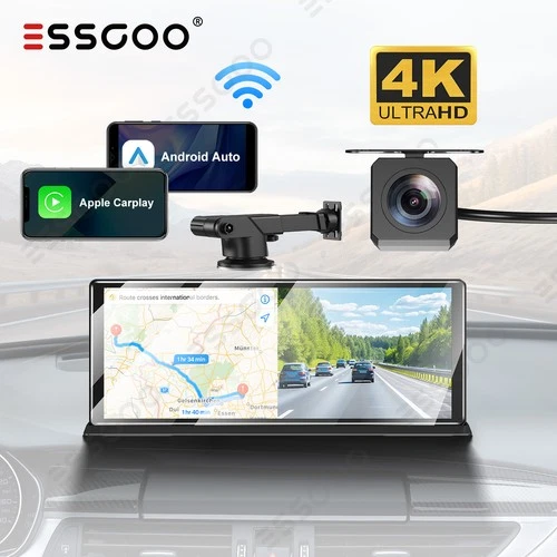 11.3" 4K Dash Cam Touch Screen Car Stereo Portable Apple Carplay Android Auto