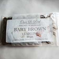 Premium Mohair Rooting Rebornpuppe Baby Brown 10g