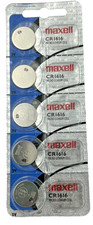 5 Maxell 1616 CR1616 Micro Lithium 3V Low Drain Coin Cell Batteries Exp 2034 