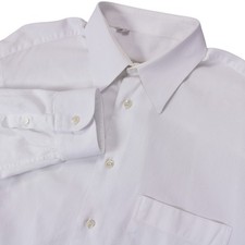Ermenegildo Zegna Mens Size L 16 41 White Textured Dress Shirt