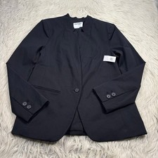 NWT Old Navy Women's M Black Pixie Blazer Stretch Office Preppy Classic