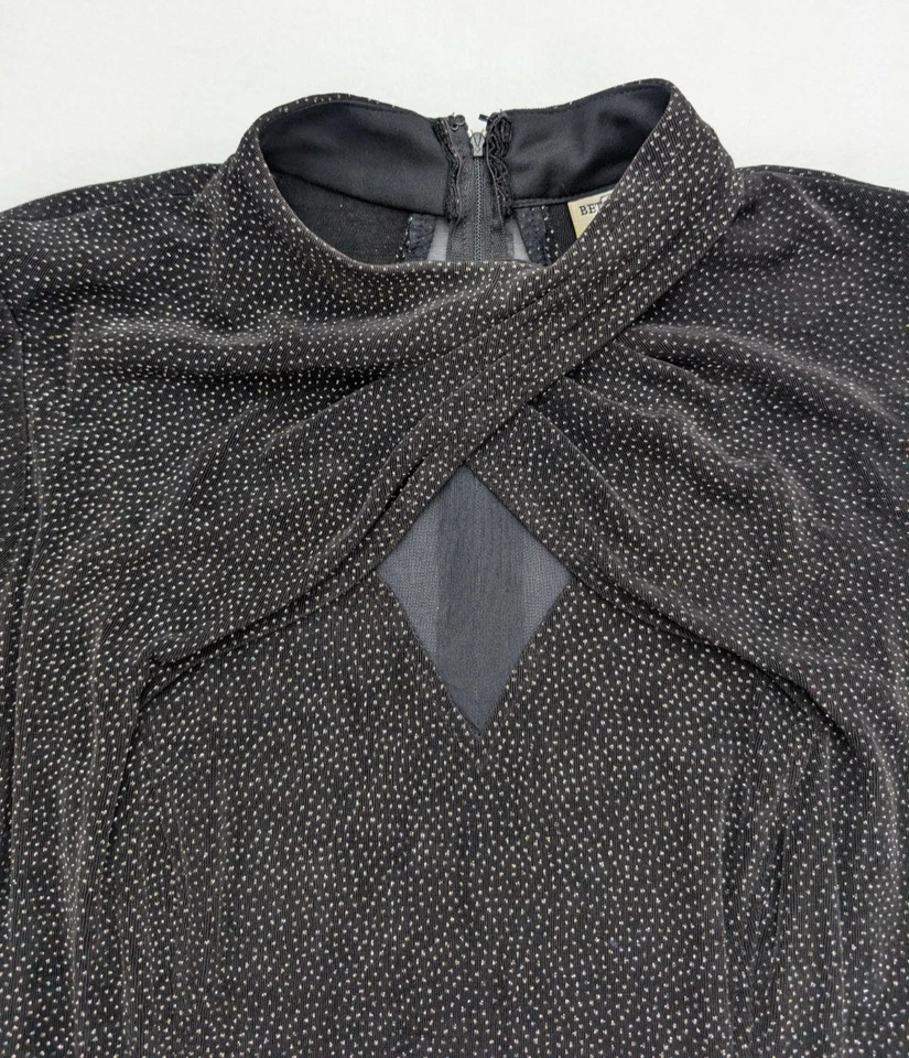 Betsy & Adam Women's Dress Size 18W Black Glitter Sparkle Gothic Whimsigoth 90s - Image 4 of 4