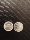 2) I Gram 999 Fine Silver Round