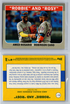 2019 Topps Heritage #CC-7 ''Robby'' and ''Rosy'' (Amed Rosario / Robinson Cano)