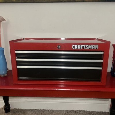 Craftsman 3 Drawer Intermediate Chest Middle Tool Box With Key (26 1/2''x12''x12'')