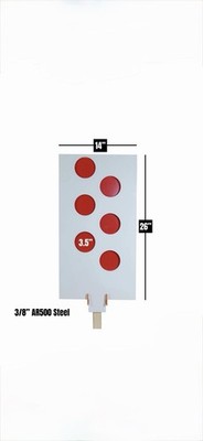 ThreatLock AR500 Hostage Spinner Target 14x26 3/8  Reactive Steel Rifle Gong