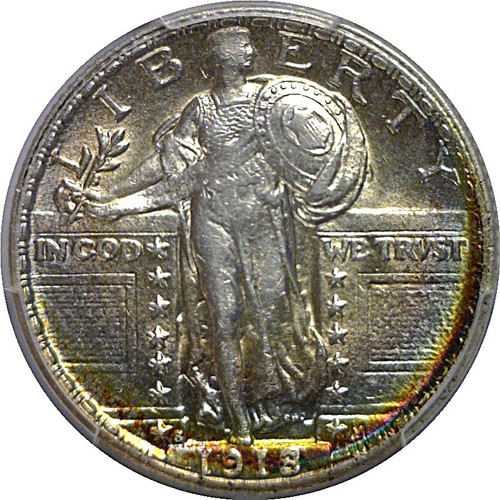 1918-S Standing Liberty Quarter PCGS AU-55 - Picture 2 of 3