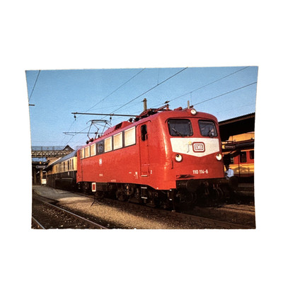 Ansichtskarte Postkarte Eisenbahn Zug Lok 110 114-6 Salzburg HBF Ungelaufen