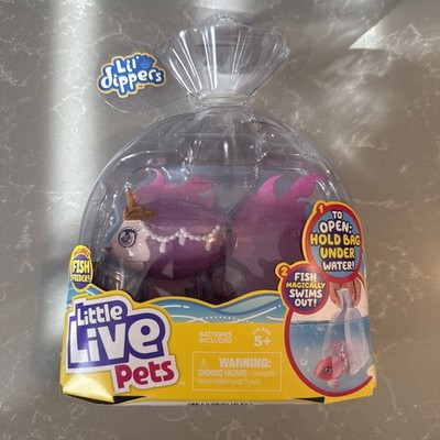 Little Live Pets Lil Dippers Fish Seaqueen Water Activated Brand New Rare