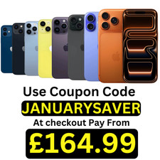 Apple iPhone 15/15 Pro/16/16 Pro Max/14/13/12 Unlocked Smartphone Pristine A++