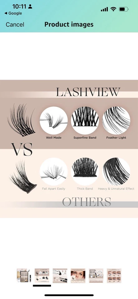 Kit de pestañas en racimo Lashview 144 piezas The Breeze Foto 2 de 4