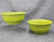 Fiesta Chartreuse Medium & Small Flared Mixing Bowl Set Free Shipping