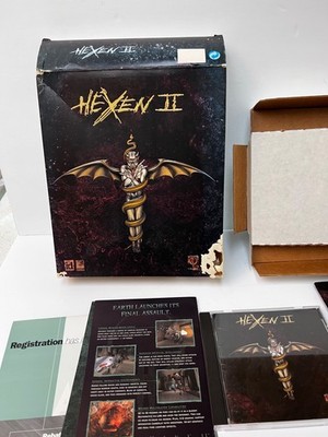 Hexen II Big Box PC Game 1997 Windows 95 NT4 CD-ROM w Registration Card