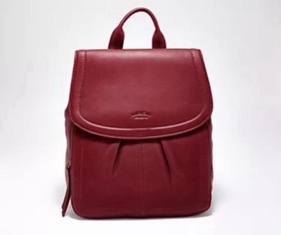 NWT American Leather Co. MARINO Backpack DARK CHERRY RED RFID AUTHENTIC $228 Ret