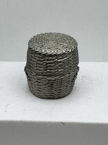 Pewter Collectors Club Thimble Cobra Basket with 2 Parts And Push Up Snake