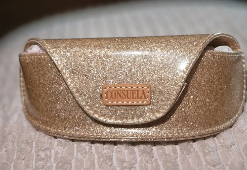 Consuela Emery Sunglass Case - NEW with Tags Magnetic Closure Leather Patch