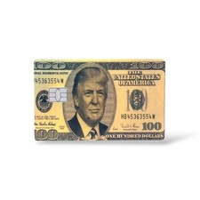 Trump Dollars Holographic Credit Card Sticker Debit Skin Decal Cover Art 2