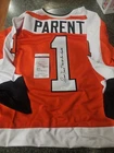Bernie Parent Philadelphia Flyers Autographed Replica Hockey Jersey  JSA COA XL