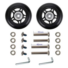 LOTOWELZON 1 Pair/2pcs Black Luggage Suitcase OD79xThk24mm/3.11x0.94in,