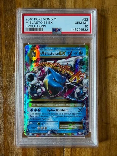 POKEMON TCG - XY EVOLUTIONS - M BLASTOISE EX 22/108 - PSA 10