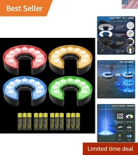 Unique C-Shaped Golf Hole Lights - Ambient RGB Glow, Perfect for Night Golf Fun