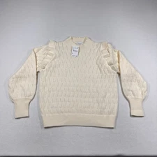 FRNCH Paris Womens Size S Ivory Cream Soft Knit Sweater NWT *Read Description*