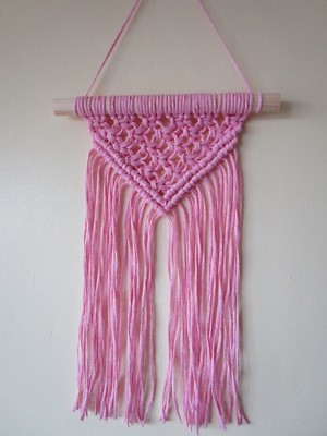 Handarbeit Bohemian Makramee Wandbehang Baumwolle Kordel Garn Wohndeko Kunst Vintage
