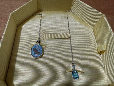 SWAROVSKI BLUE SWAN SIEGELKETTE RHODINIERT 5628544 NEU UVP 155£