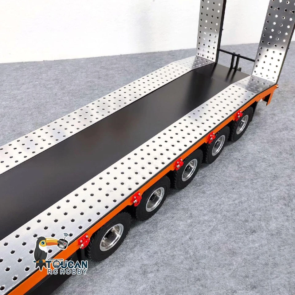 1:14 Metal 5 Axles Trailer Electric Tailboard Lifting Leg for RC Tractor Trucks - Image 3 of 3