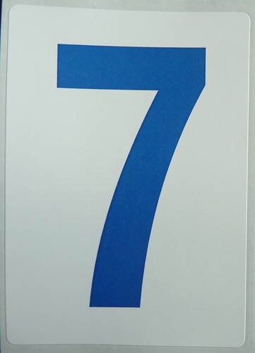 Numeri Adesivi Blu Su Bianco 115Mm 4½" Etichette In Plastica - Zdjęcie 8 z 16