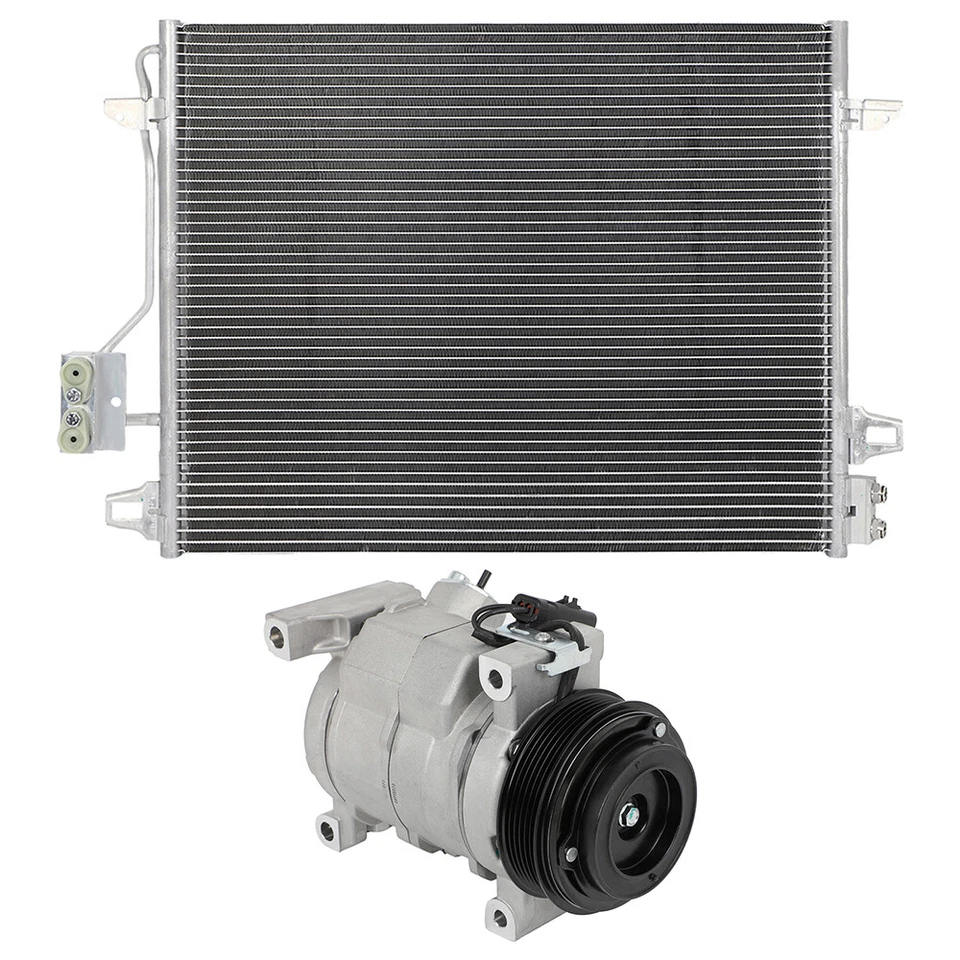 AC Condenser & AC Compressor Cooling Kit For 2008-2010 Chrysler Town & Country - Image 2 of 4