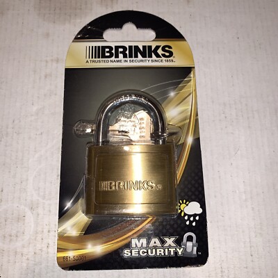 BRINKS 661-50001 Solid Brass 2  (50mm) Key Padlock