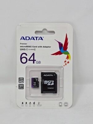 ADATA Premier micro SDHC/SDXC UHS-I U1 Class Memory Card with Adapter 64GB UHS-I