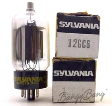 2 Sylvania 12GC6 Beam Power Pentode Radio/TV Audio Vacuum Tube Valve- Bangybang.
