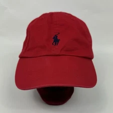 Polo Ralph Lauren Pony Hat Logo Adjustable Red Cap Classic Dad Hat Cotton