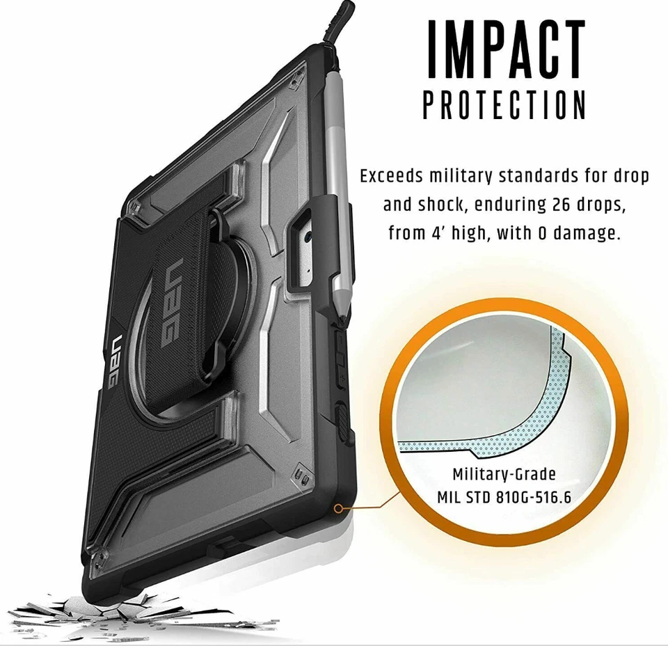 UAG Plasma Microsoft Surface Go Protective Case Hand Shoulder Straps Shock-Proof - Image 4 of 4