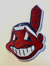 Cleveland Indians Chief Wahoo Jersey Sleeve Official MLB Logo Patch wahoo patch