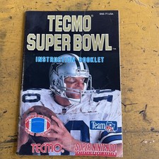 Tecmo Super Bowl Super Nintendo Video Game Instruction Booklet Manual
