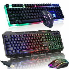 Computer Desktop Gaming Keyboard and Mouse Me...