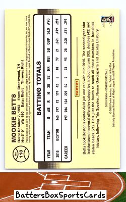 2016 Donruss #118 Mookie Betts | eBay