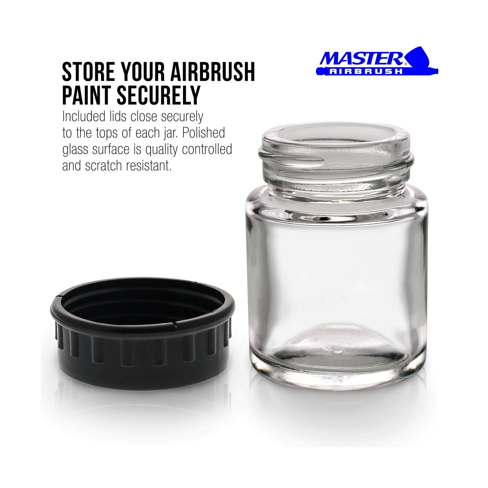 Replacement Glass Jars Paint Storage Bottles/ Plastic Lids High quality