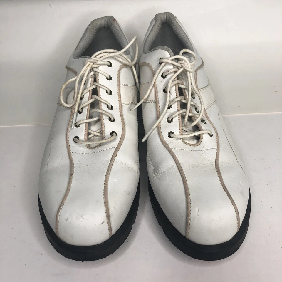 Zapatos de golf Callaway para mujer talla 9 parte superior de cuero blanco Foto 2 de 4