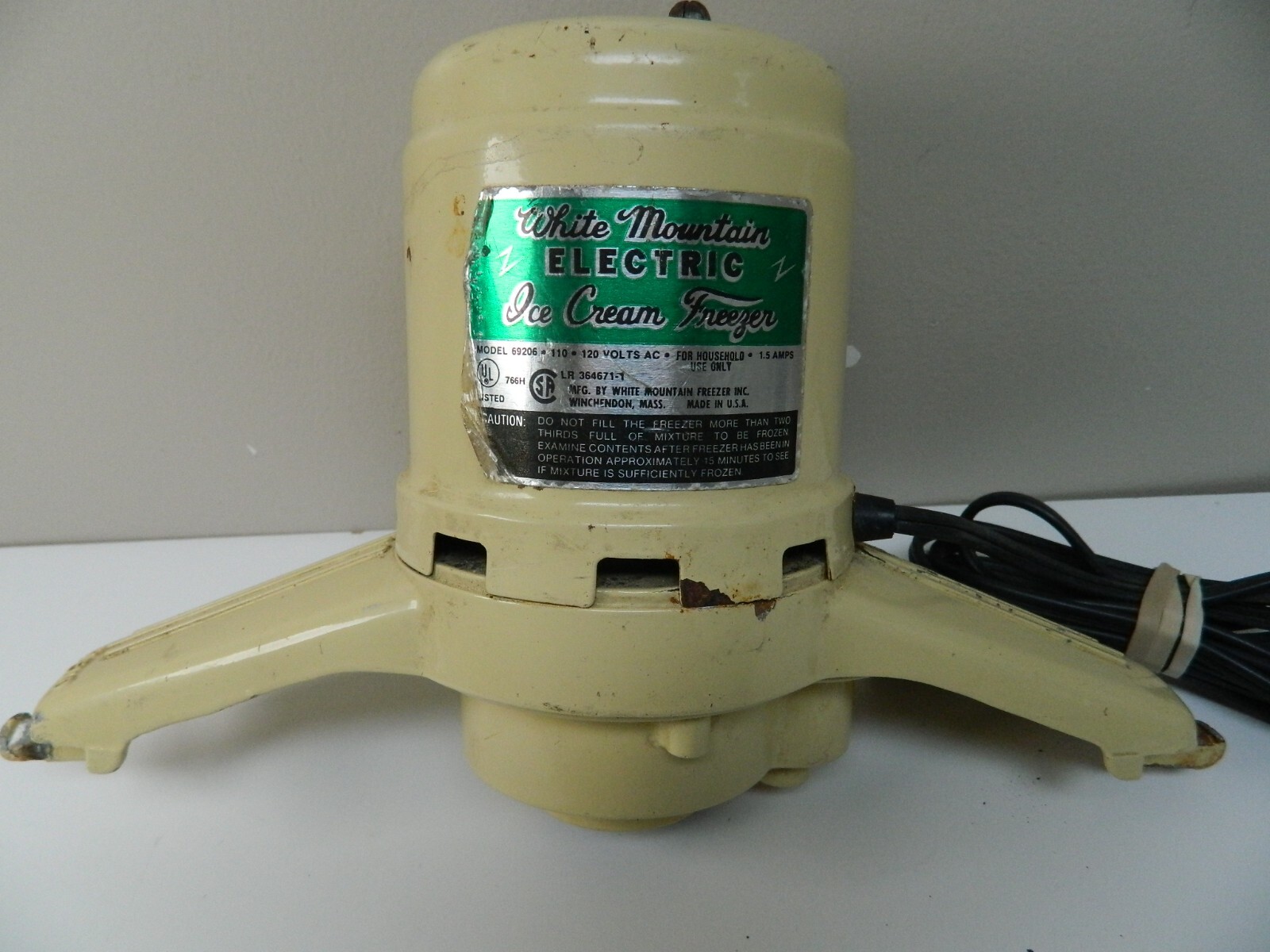 White Mountain Electric Ice Cream Freezer MOTOR ONLY eBay