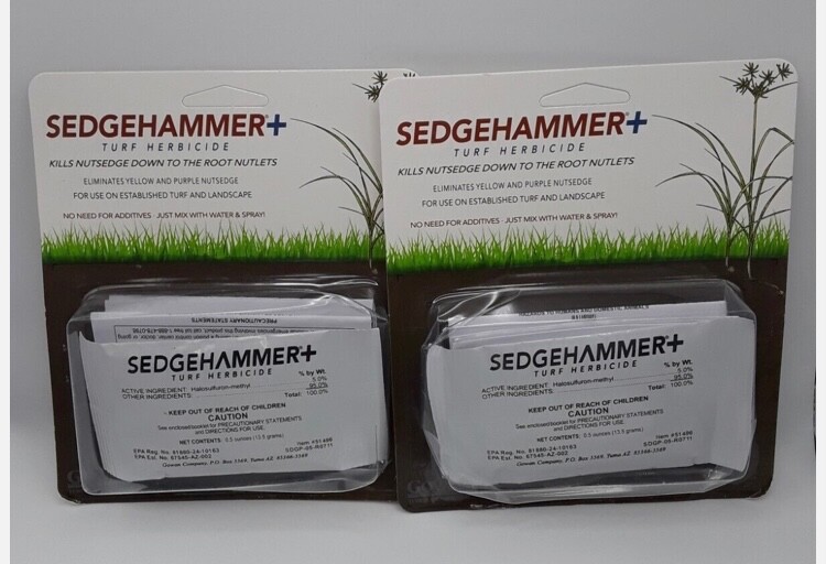 x 2 Sedgehammer PLUS + Turf Herbicide Halosulfuron Controls Nutsedges Weeds eBay
