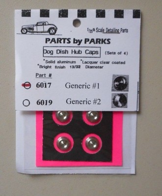 DOG DISH HUB CAPS GENERIC #1 1:24 1:25 PART BY PARKS CAR MODEL ACCESSORY 6017
