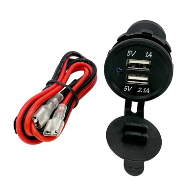 3.1A Dual USB Charger Port Outlet Set For EZGO Club Car Yamaha Golf Car 12V USA
