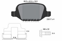 Textar 2351703 Bremsbelagsatz, Scheibenbremse FüR Alfa Romeo, Fiat, Lancia